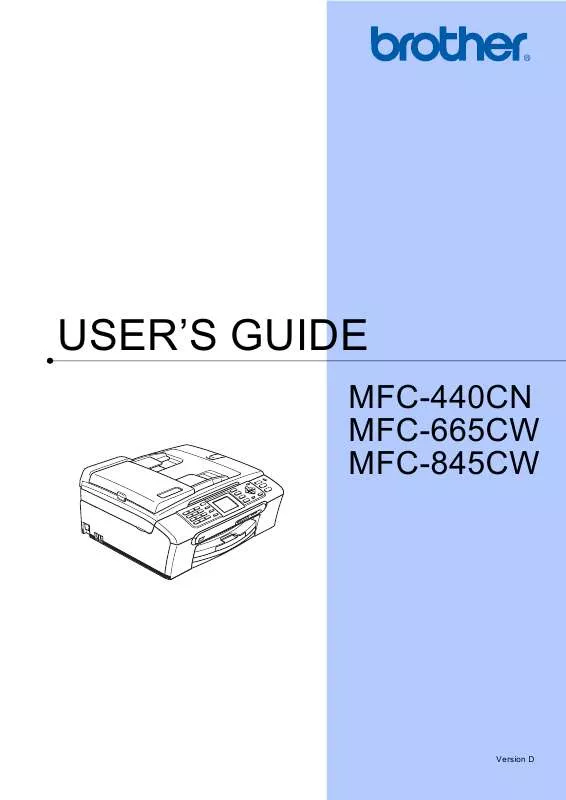 Mode d'emploi BROTHER MFC-440CN