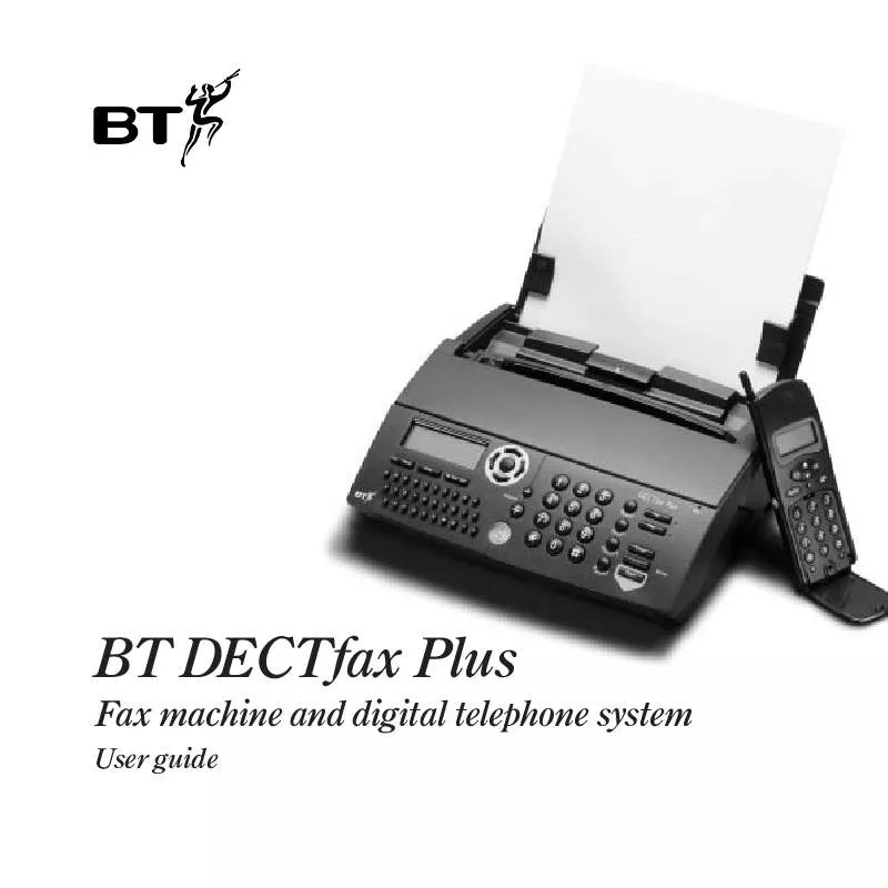 Mode d'emploi BT DECTFAX PLUS