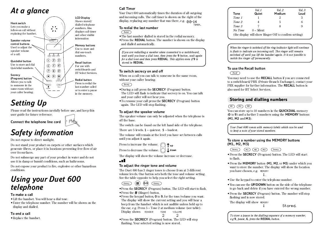 Mode d'emploi BT DUET 600