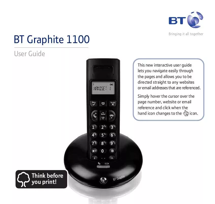 Mode d'emploi BT GRAPHITE 1100