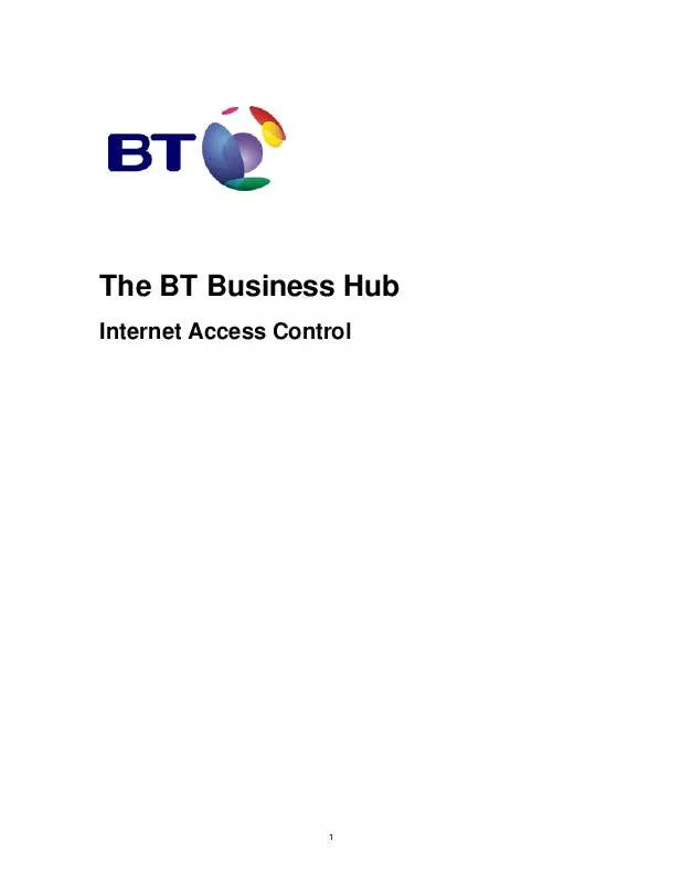 Mode d'emploi BT INTERNET ACCESS CONTROL