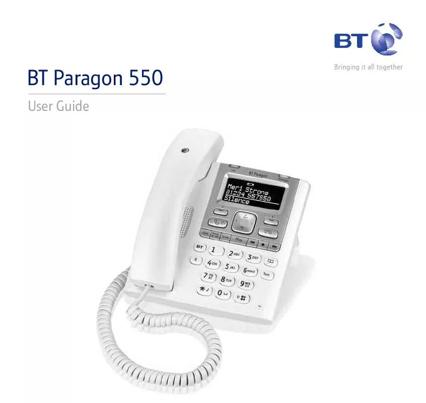 Mode d'emploi BT PARAGON 550