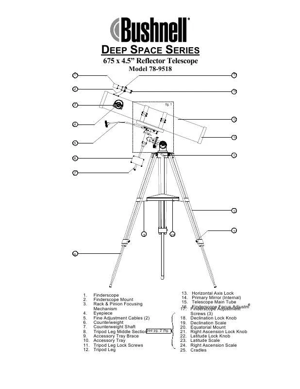 Mode d'emploi BUSHNELL DEEP SPACE 78-9518