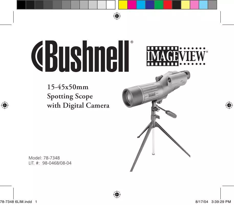 Mode d'emploi BUSHNELL IMAGEVIEW 78-7348 (USB MASS STORAGE)