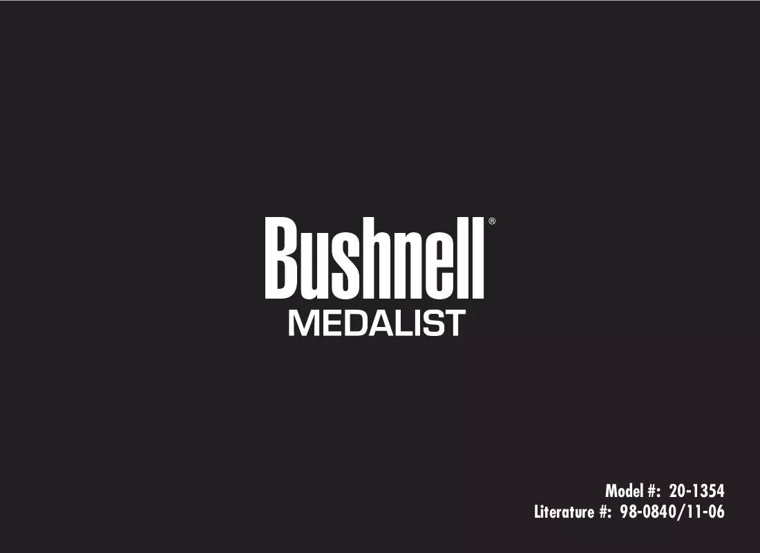 Mode d'emploi BUSHNELL MEDALIST 20-1354