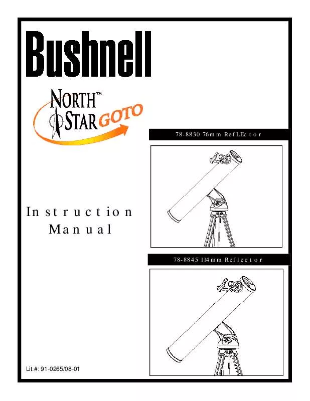 Mode d'emploi BUSHNELL NORTHSTAR GOTO 78-8830