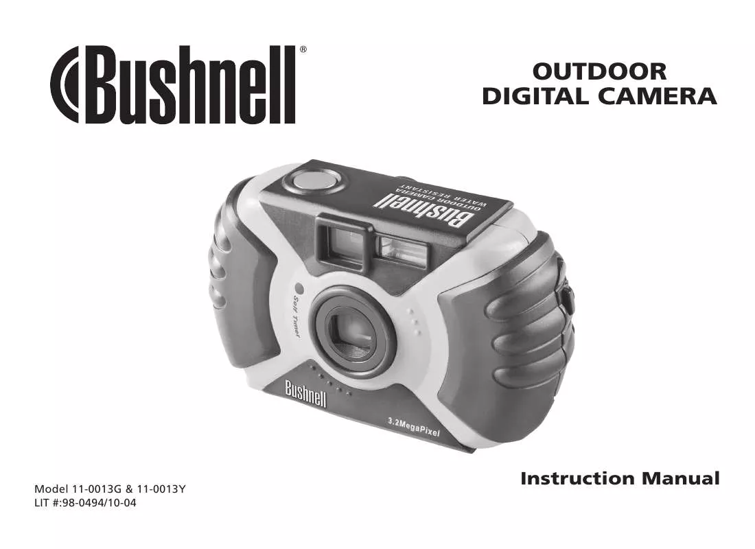 Mode d'emploi BUSHNELL OUTDOOR CAMERA 11-0013 ENGLISH