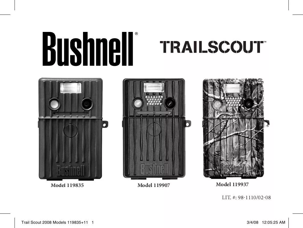 Mode d'emploi BUSHNELL TRAIL SCOUT 11-9835