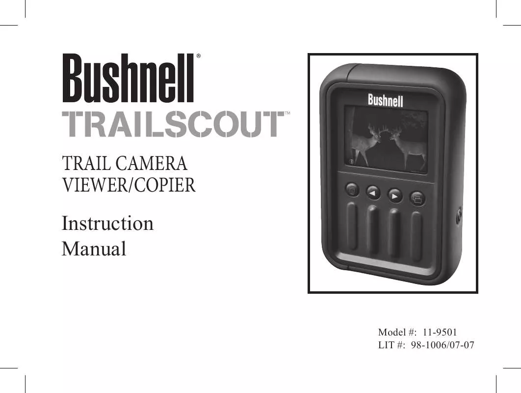 Mode d'emploi BUSHNELL TRAIL SCOUT CARD VIEWER 11-9501