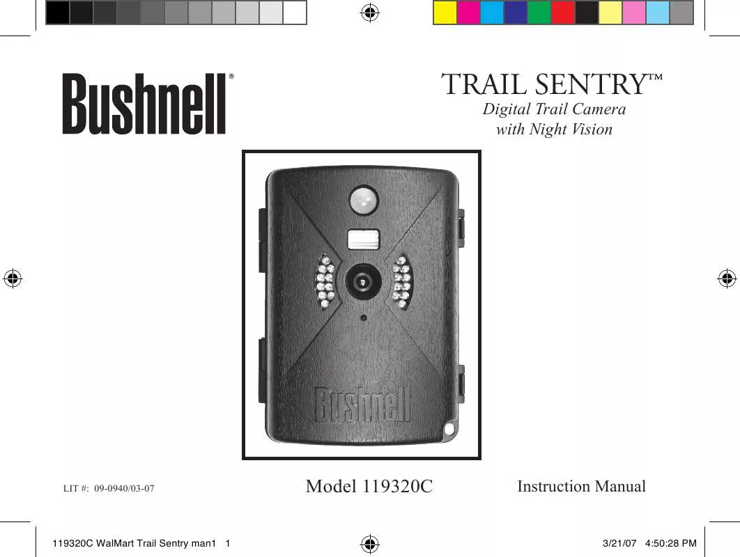 Mode d'emploi BUSHNELL TRAIL SENTRY 11-9320C