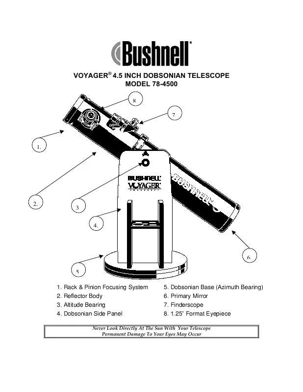 Mode d'emploi BUSHNELL VOYAGER 78-4500