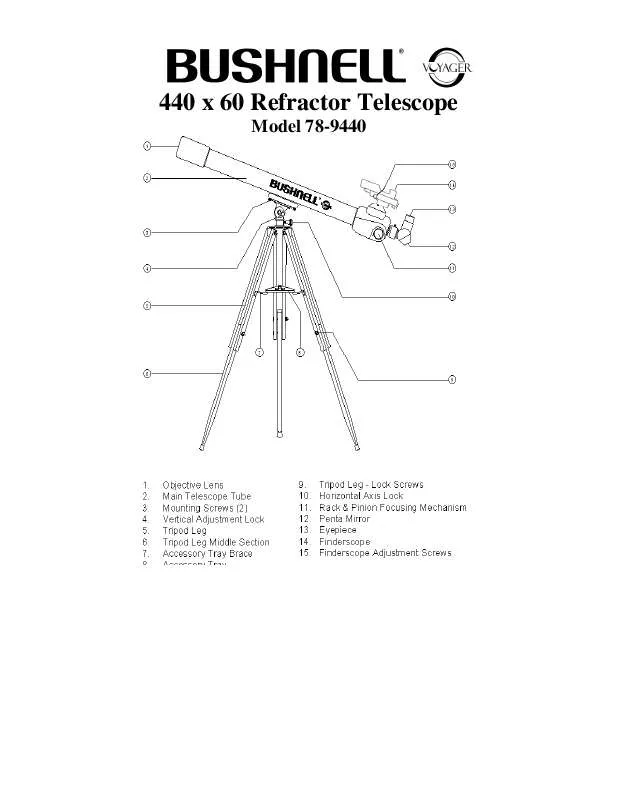 Mode d'emploi BUSHNELL VOYAGER 78-9440