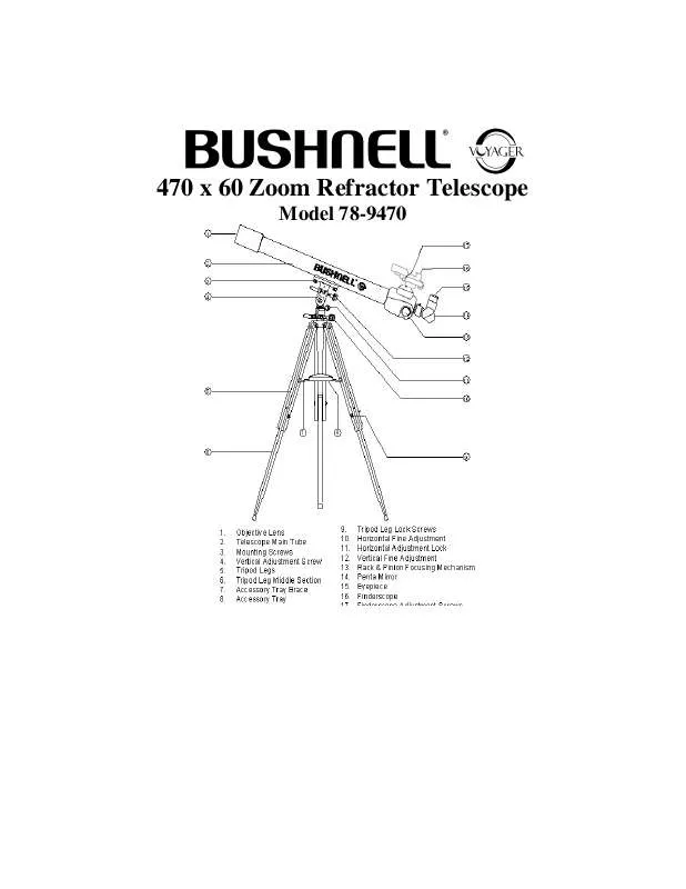 Mode d'emploi BUSHNELL VOYAGER 78-9470