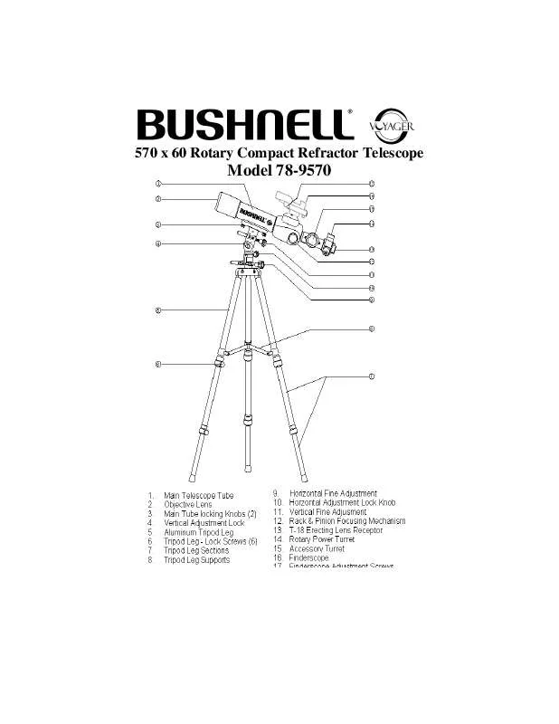 Mode d'emploi BUSHNELL VOYAGER 78-9570