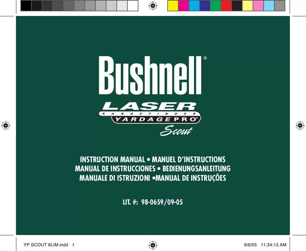 Mode d'emploi BUSHNELL YARDAGEPRO SCOUT 20-0001