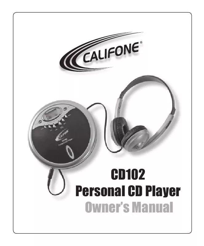 Mode d'emploi CALIFONE CD-102