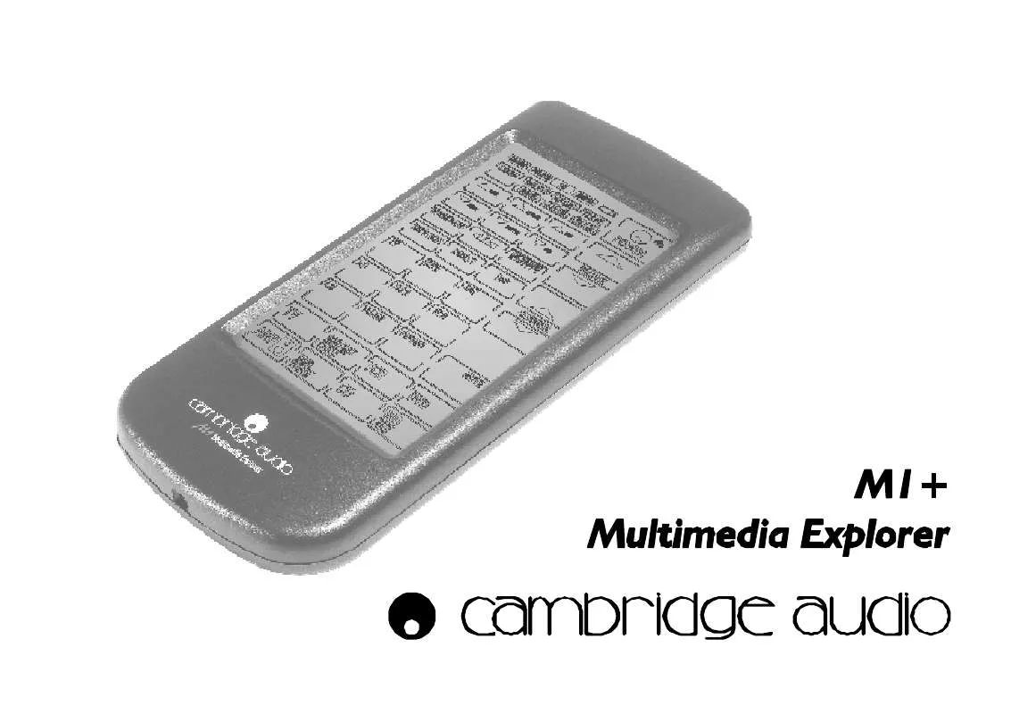 Mode d'emploi CAMBRIDGE AUDIO MI+