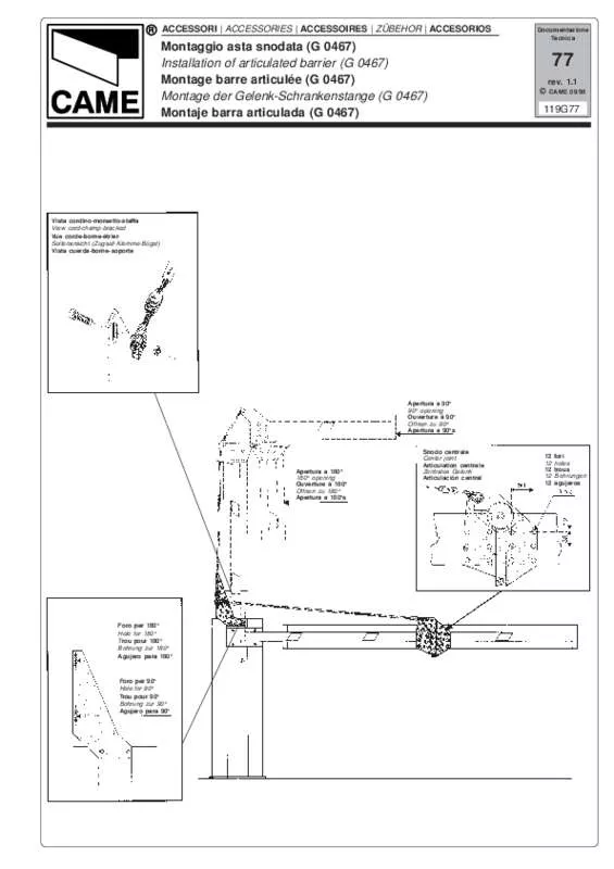 Mode d'emploi CAME G0467