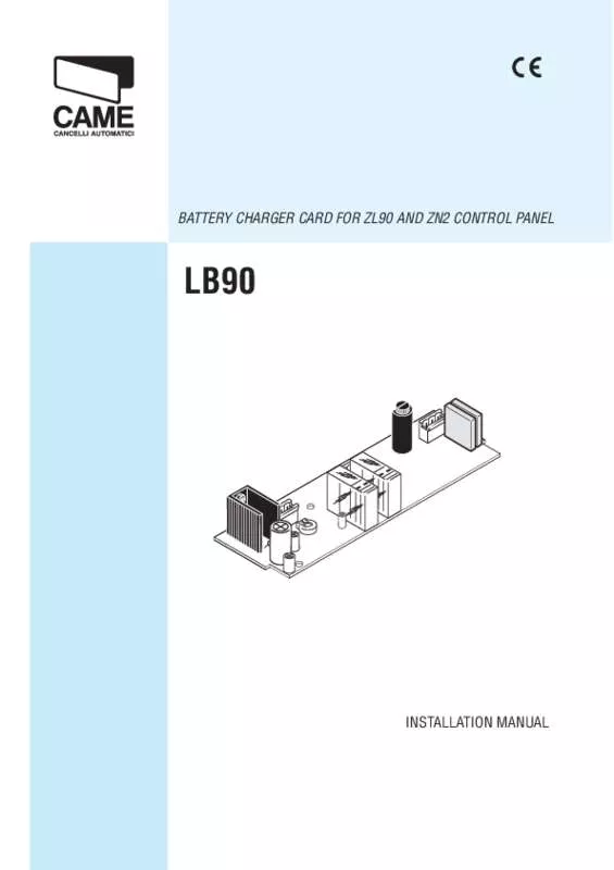 Mode d'emploi CAME LB90