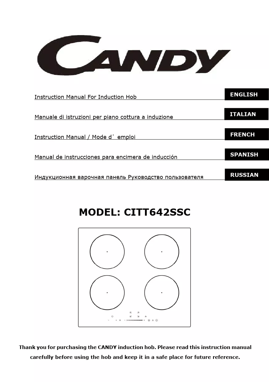 Mode d'emploi CANDY CITT642SSC