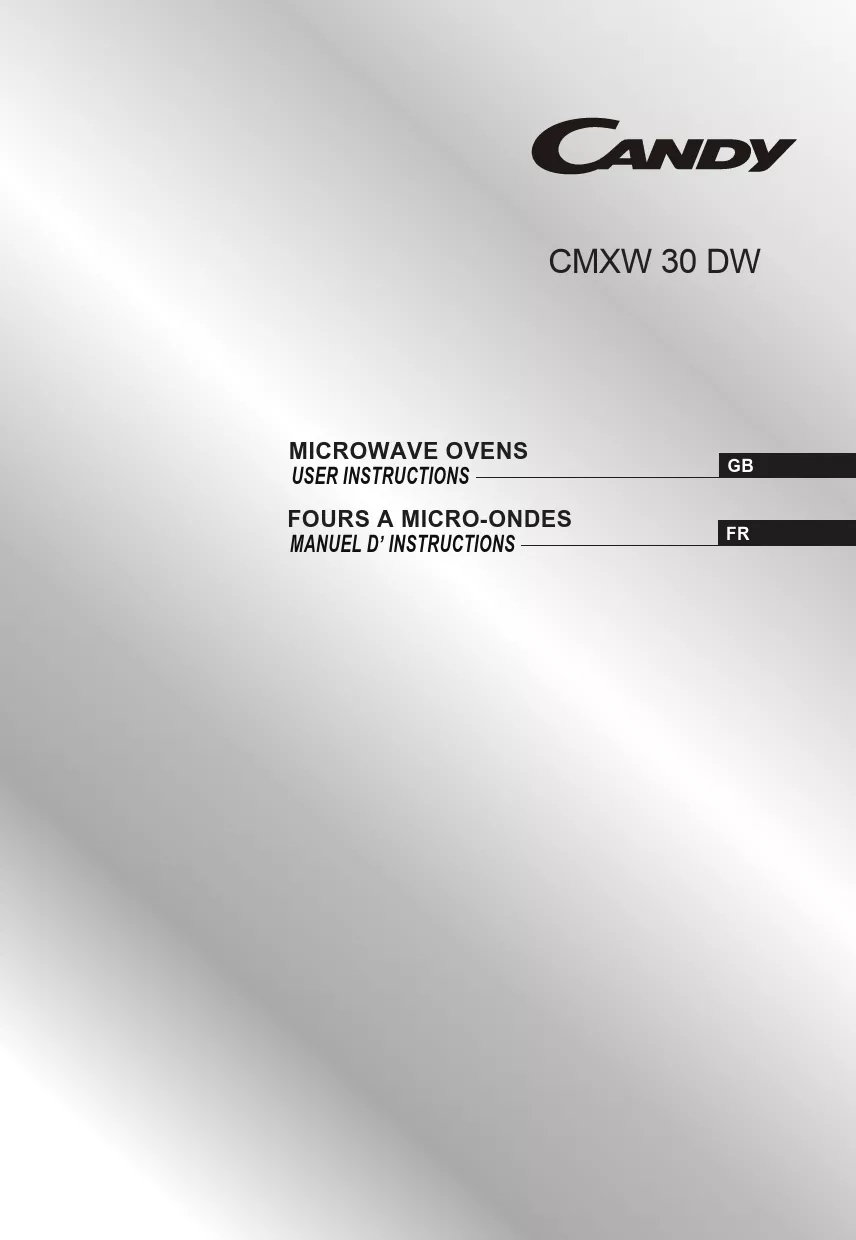 Mode d'emploi CANDY CMXW 30 DW