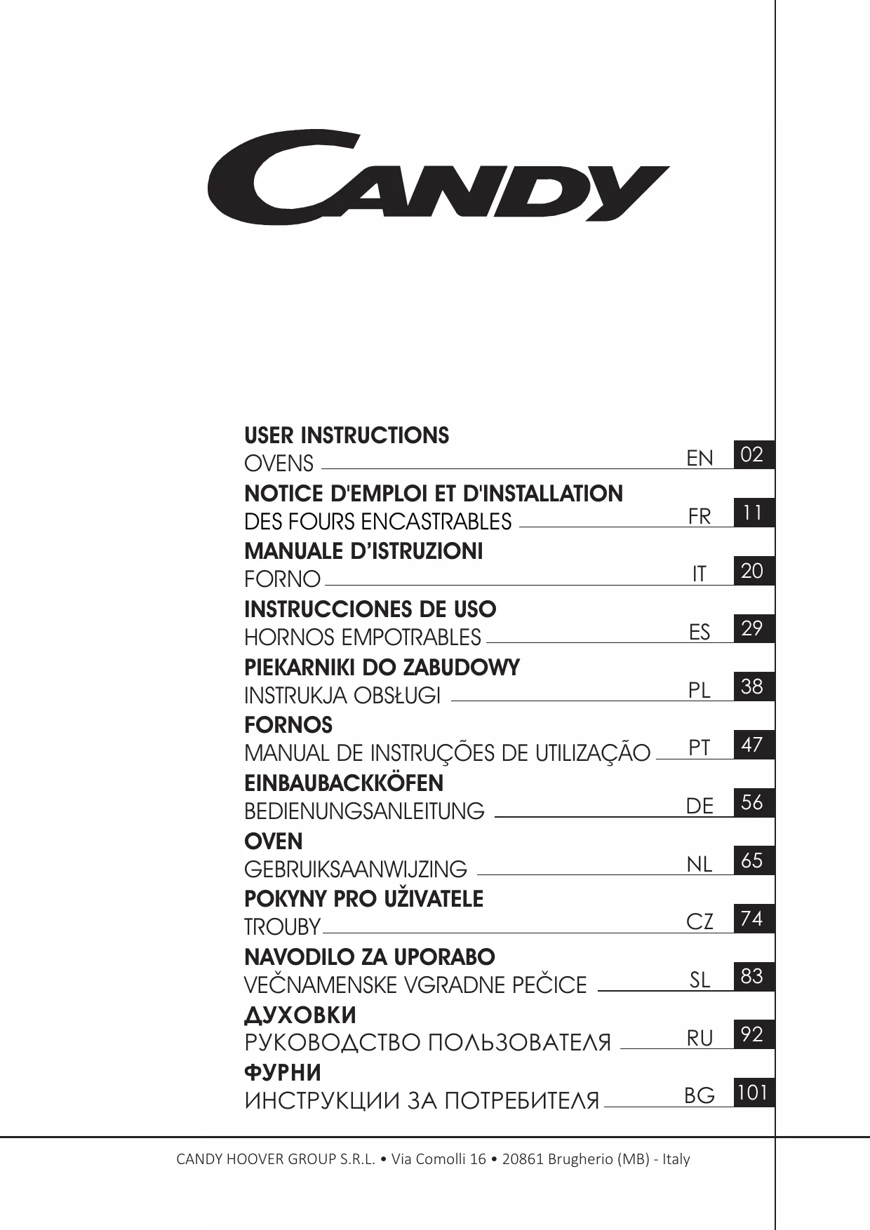 Mode d'emploi CANDY OCNTA05I WIFI