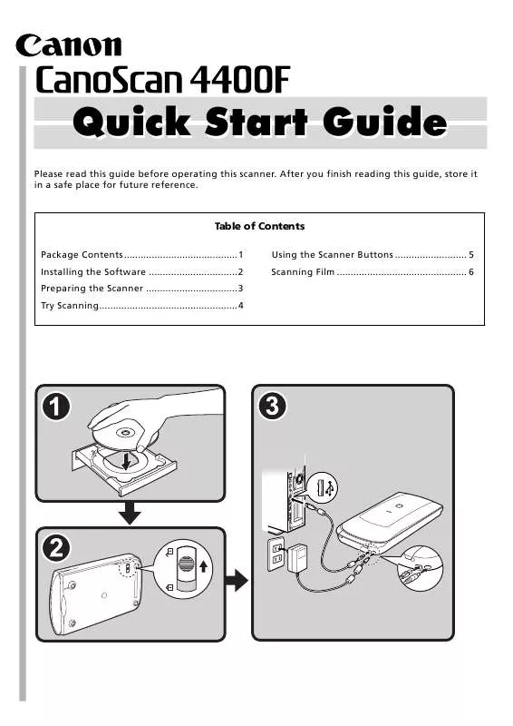 Mode d'emploi CANON 4400F