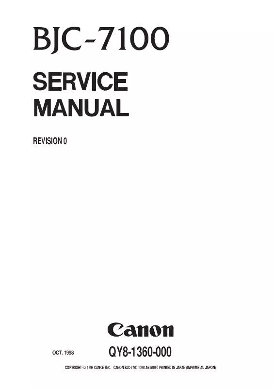 Mode d'emploi CANON BJC-7100