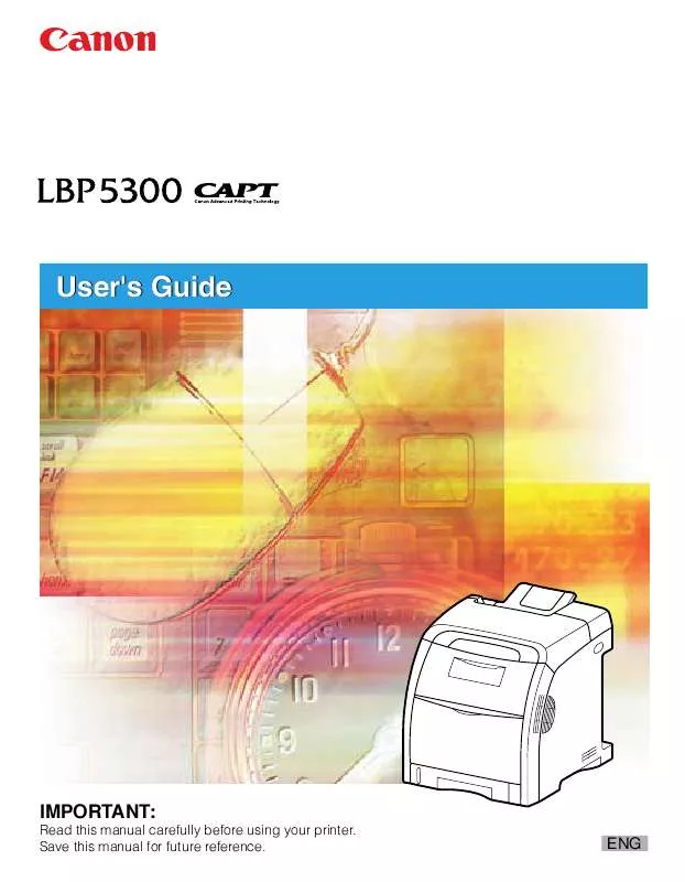 Mode d'emploi CANON I-SENSYS LBP5300