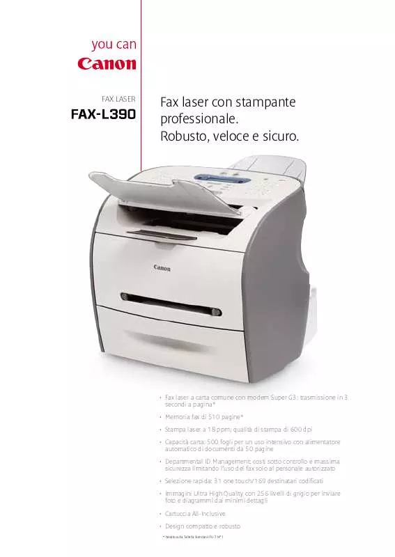 Mode d'emploi CANON L390