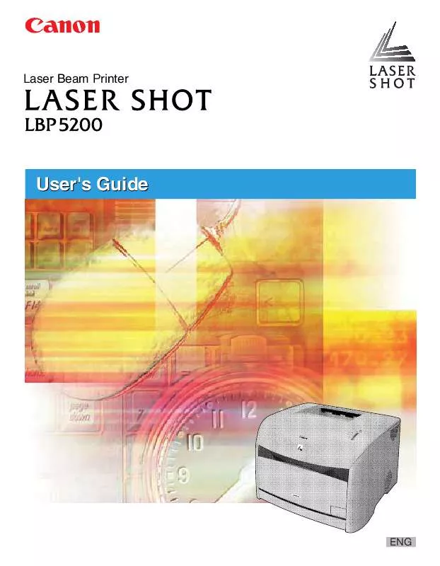 Mode d'emploi CANON LASER SHOT LBP5200