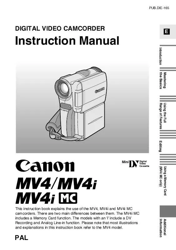 Mode d'emploi CANON MV5