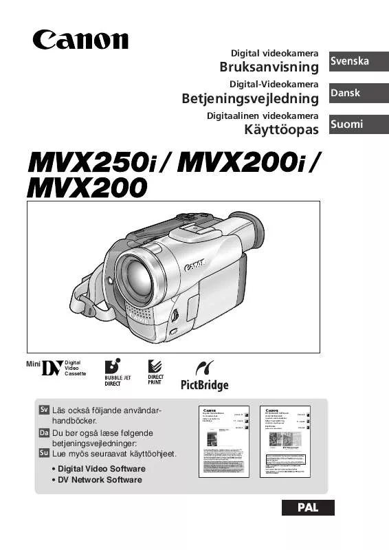 Mode d'emploi CANON MVX25I