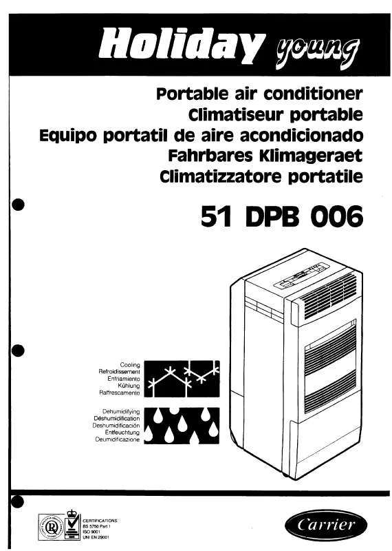 Mode d'emploi CARRIER 51DPBAUT