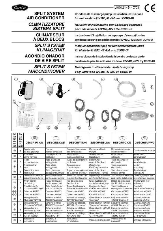 Mode d'emploi CARRIER 7K24H54C