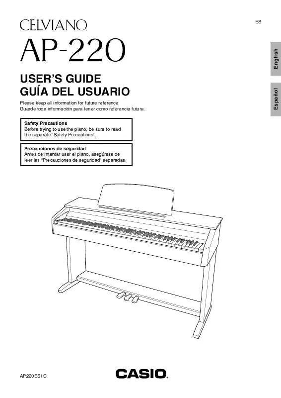 Mode d'emploi CASIO CELVIANO AP-220