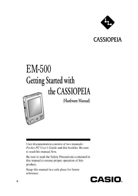 Mode d'emploi CASIO CASSIOPEIA EM-500