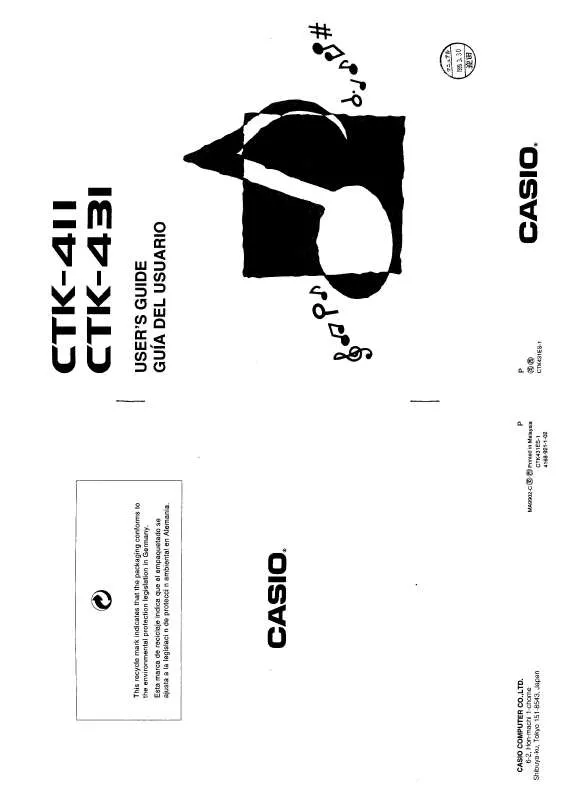 Mode d'emploi CASIO CTK-411