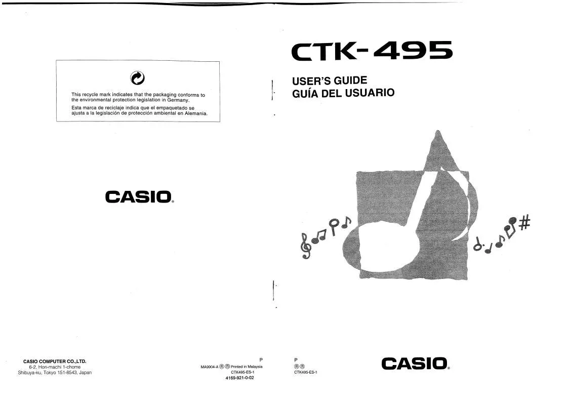 Mode d'emploi CASIO CTK-495