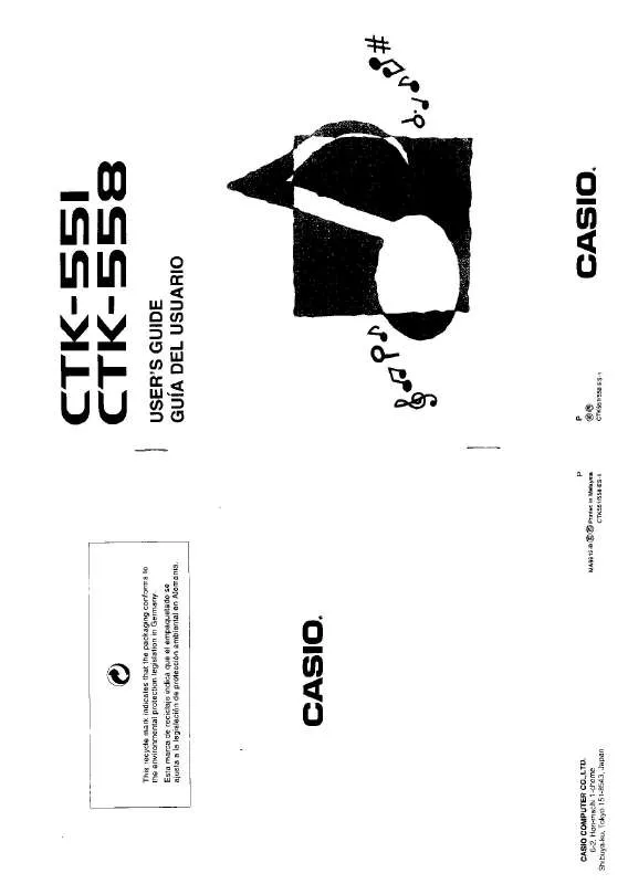 Mode d'emploi CASIO CTK-551