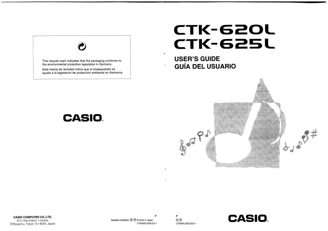 Mode d'emploi CASIO CTK-625L