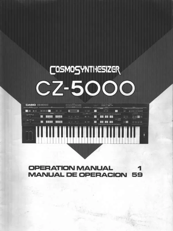 Mode d'emploi CASIO CZ-5000