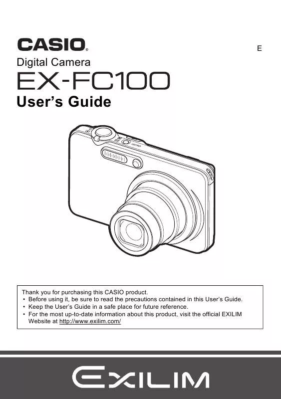 Mode d'emploi CASIO EXILIM EX-FC100