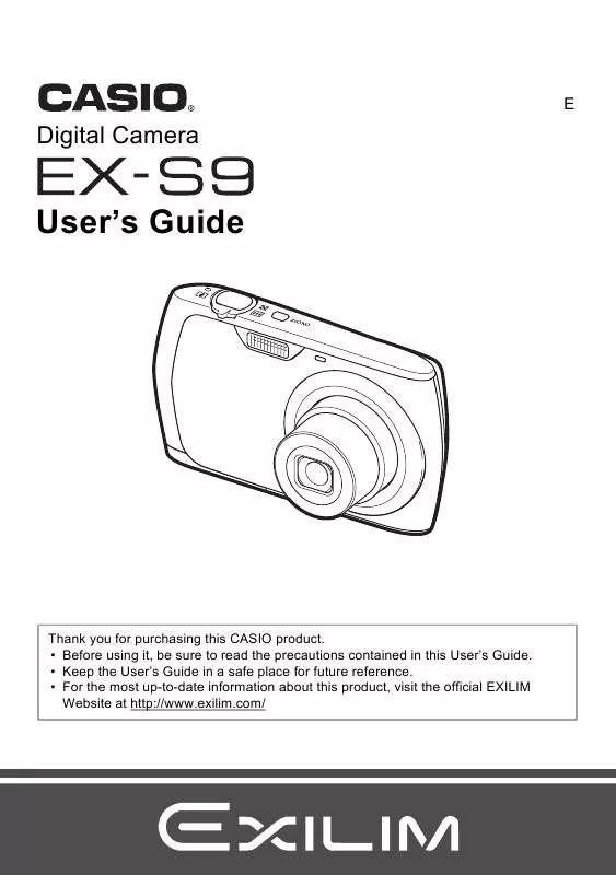 Mode d'emploi CASIO EXILIM EX-S9