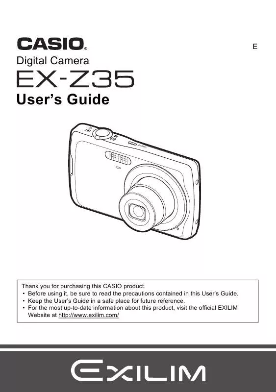 Mode d'emploi CASIO EXILIM EX-Z35