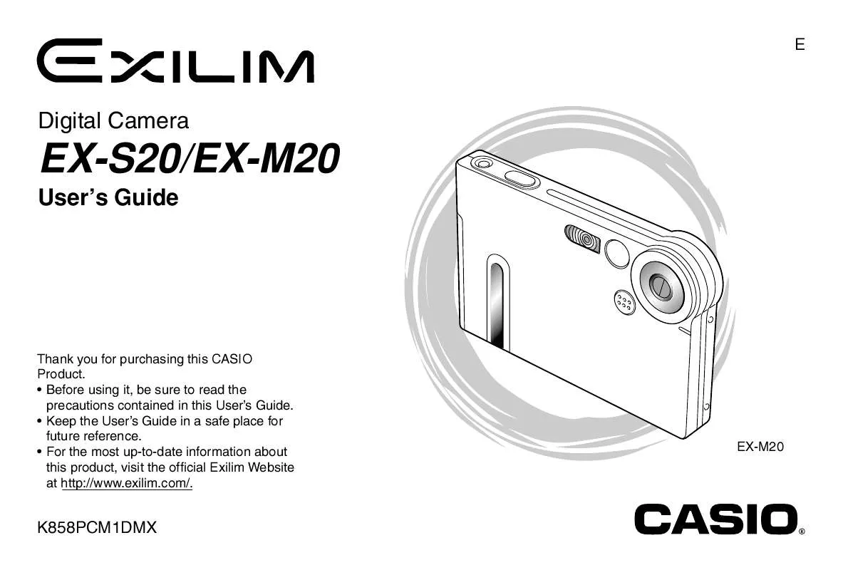 Mode d'emploi CASIO EXILIM EX-M20