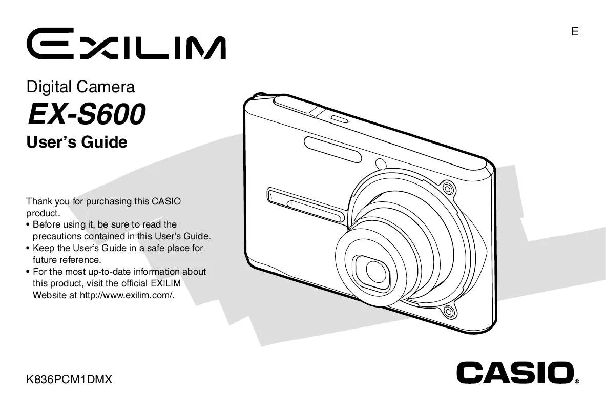 Mode d'emploi CASIO EXILIM EX-S600