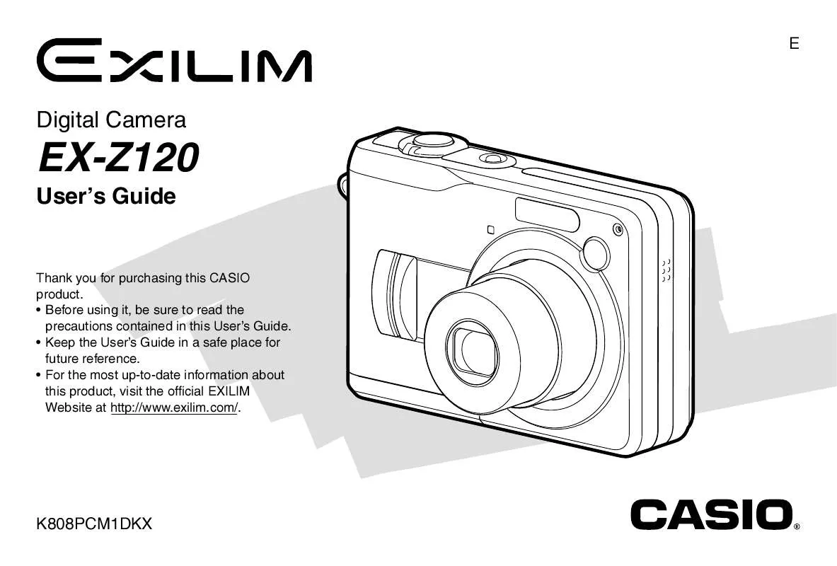 Mode d'emploi CASIO EXILIM EX-Z120