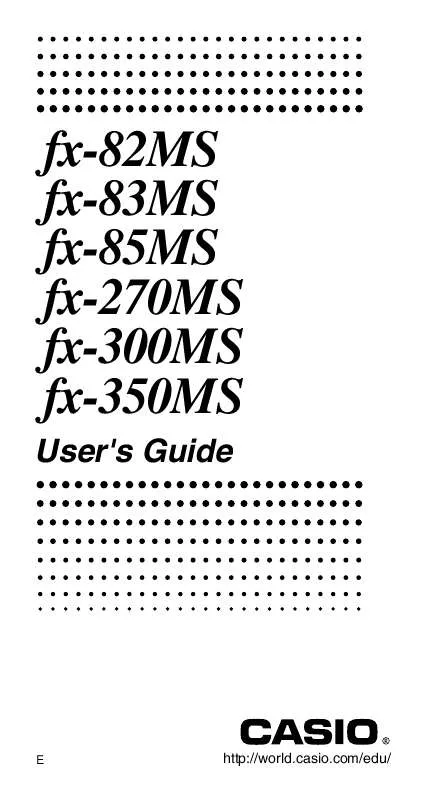 Mode d'emploi CASIO FX-270MS