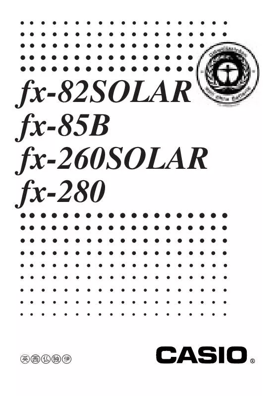 Mode d'emploi CASIO FX-280